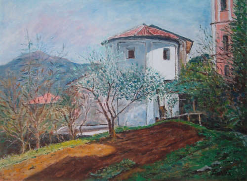 Chiesa di Bastremoli - Maggio 2006 - Olio su tela