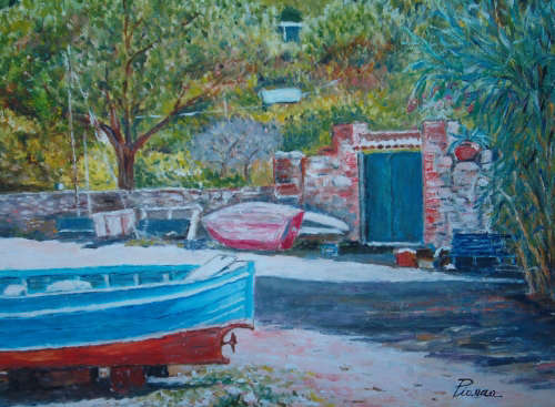 Casa di pescatori  - Agosto 2006 - Olio su tela