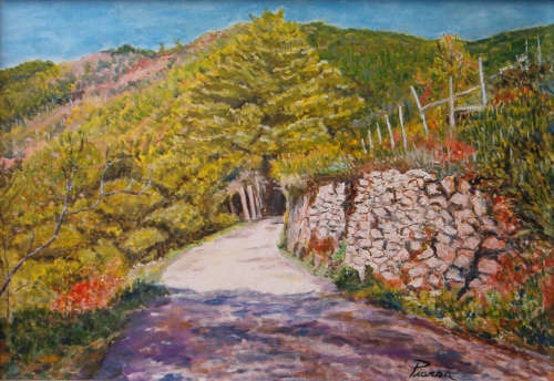 Strada per Tramonti - Luglio 2005 - Olio su tela